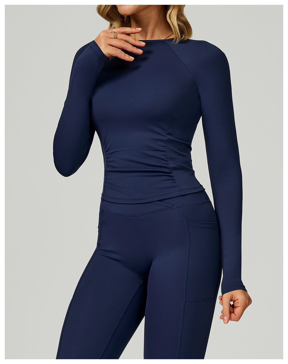 slim-fit long sleeve workout top