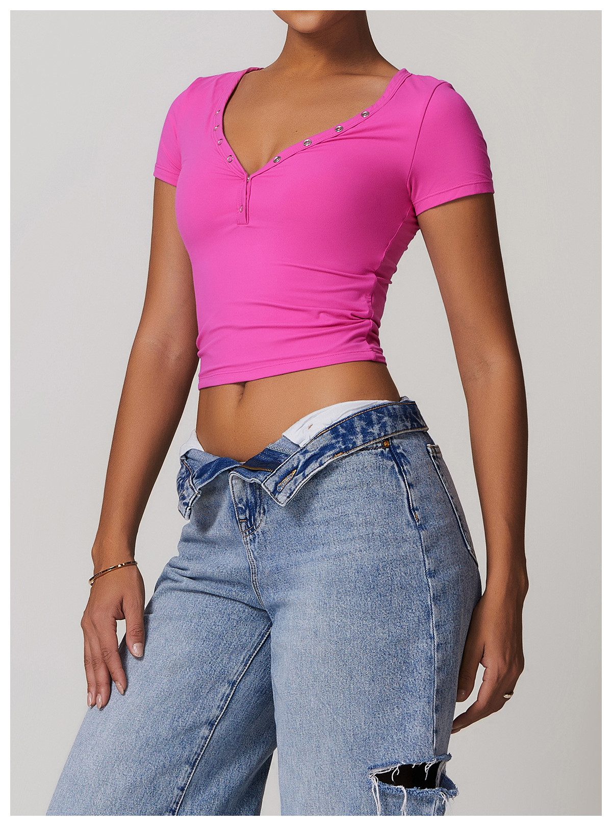 OEM Yoga V-Neck Top Supplier
