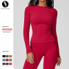 OEM & ODM Brushed Long-Sleeved Yoga Wear for Fitness – Slim Fit Round Neck T-Shirt 3101 for Outdoor Running Sports - Wholesale Activewear Options Available