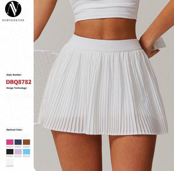 High-Quality OEM Cloud-Like Breathable Sports Mini Skirt - Slimming & Hip-Covering Outdoor Fitness Tennis Skirt, Anti-Exposure Yoga Skirt 8782 for Wholesale & Trade8782