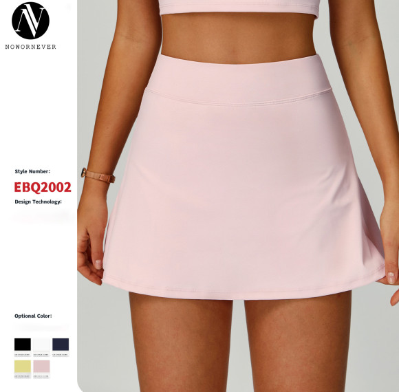 OEM & ODM High-End Women's Flip-Up Waistband Sporty Mini Skirt - Anti-Exposure, Nude-Feel Summer Short Skirt with Pockets for Wholesale and Sourcing Agents2002