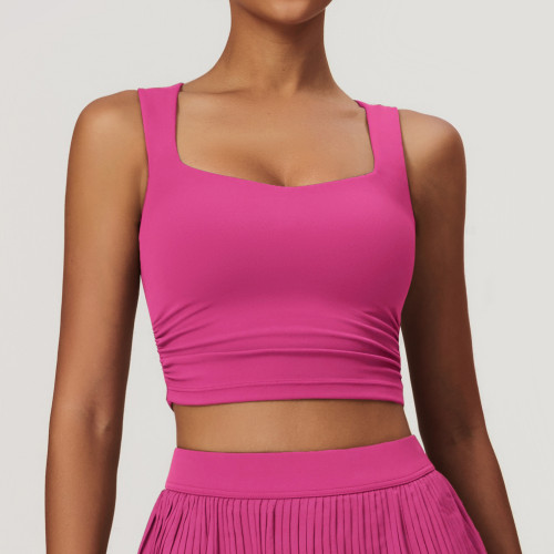 Custom Activewear: Women's Breathable Sports Vest, Tight-Fitting & Backless, Ideal for Yoga, Running & Fitness - OEM & ODM Manufacturer 8782