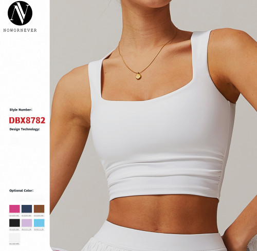 Custom Activewear: Women's Breathable Sports Vest, Tight-Fitting & Backless, Ideal for Yoga, Running & Fitness - OEM & ODM Manufacturer 8782