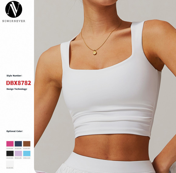 Custom Activewear: Women's Breathable Sports Vest, Tight-Fitting & Backless, Ideal for Yoga, Running & Fitness - OEM & ODM Manufacturer 8782