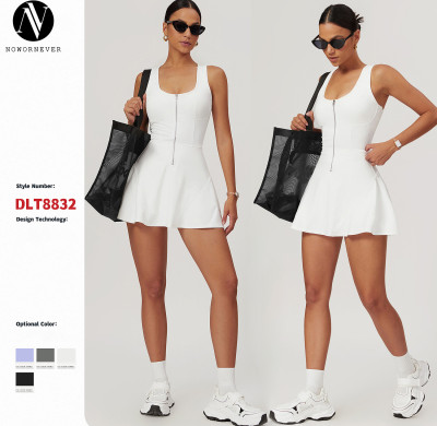 OEM & ODM Women's Naked-Feel Anti-Exposure Base Layer Sports Dress - New Summer Outdoor Running Fitness Tennis Skirt Model 8832 for Wholesale & Sourcing Agents