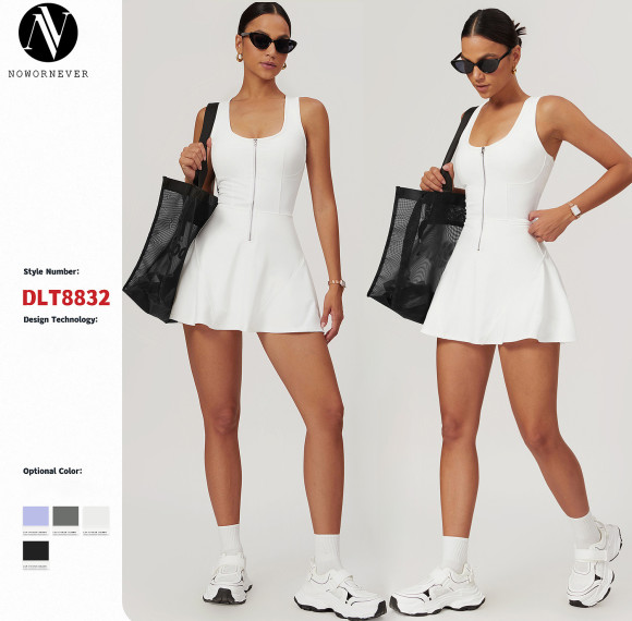 OEM & ODM Women's Naked-Feel Anti-Exposure Base Layer Sports Dress - New Summer Outdoor Running Fitness Tennis Skirt Model 8832 for Wholesale & Sourcing Agents