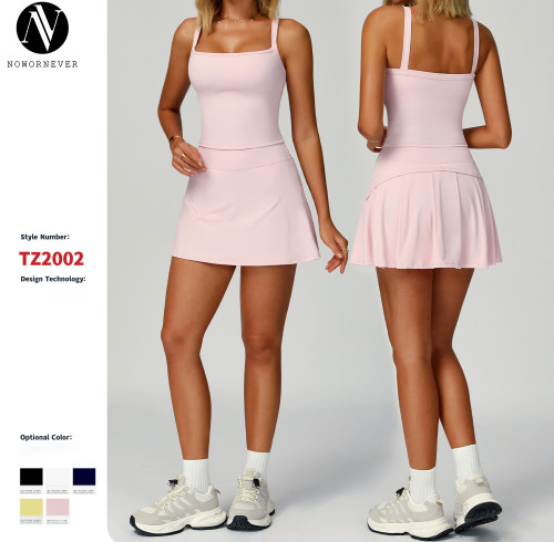 Wholesale Women's Naked-Feel Activewear Set - Anti-Exposure Yoga Wear with Folded Waistband, Slim Fit Outdoor Running Fitness, OEM & ODM Contract Manufacturing, Style 2002