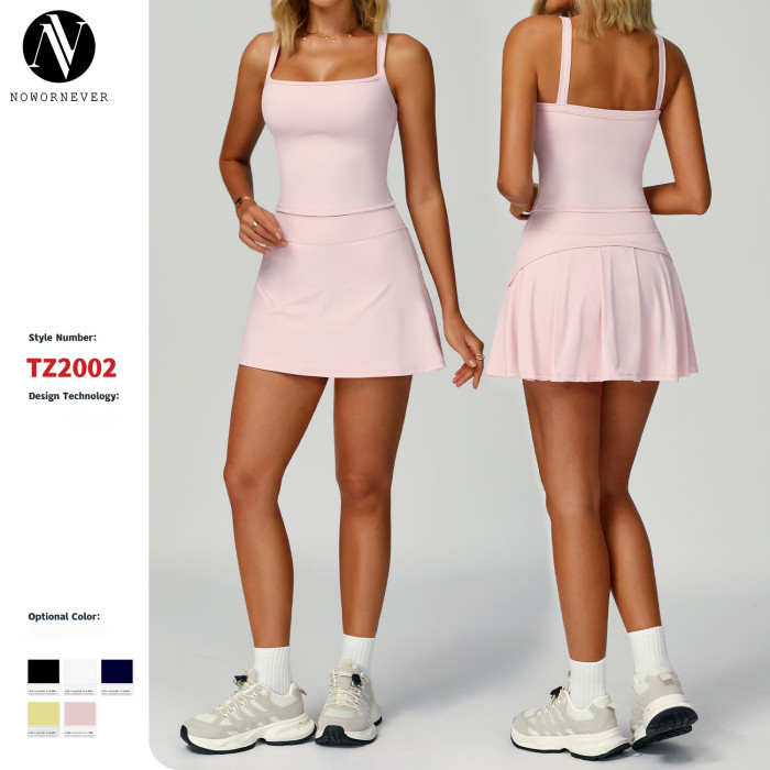 Wholesale Women's Naked-Feel Activewear Set - Anti-Exposure Yoga Wear with Folded Waistband, Slim Fit Outdoor Running Fitness, OEM & ODM Contract Manufacturing, Style 2002