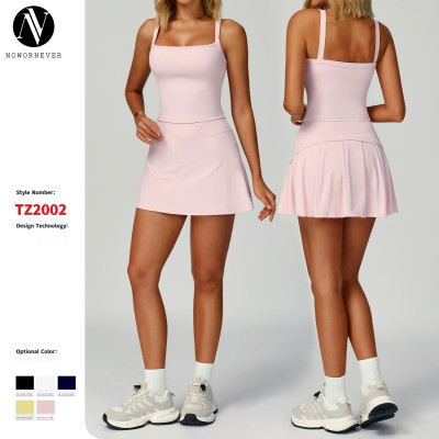 Wholesale Women's Naked-Feel Activewear Set - Anti-Exposure Yoga Wear with Folded Waistband, Slim Fit Outdoor Running Fitness, OEM & ODM Contract Manufacturing, Style 2002