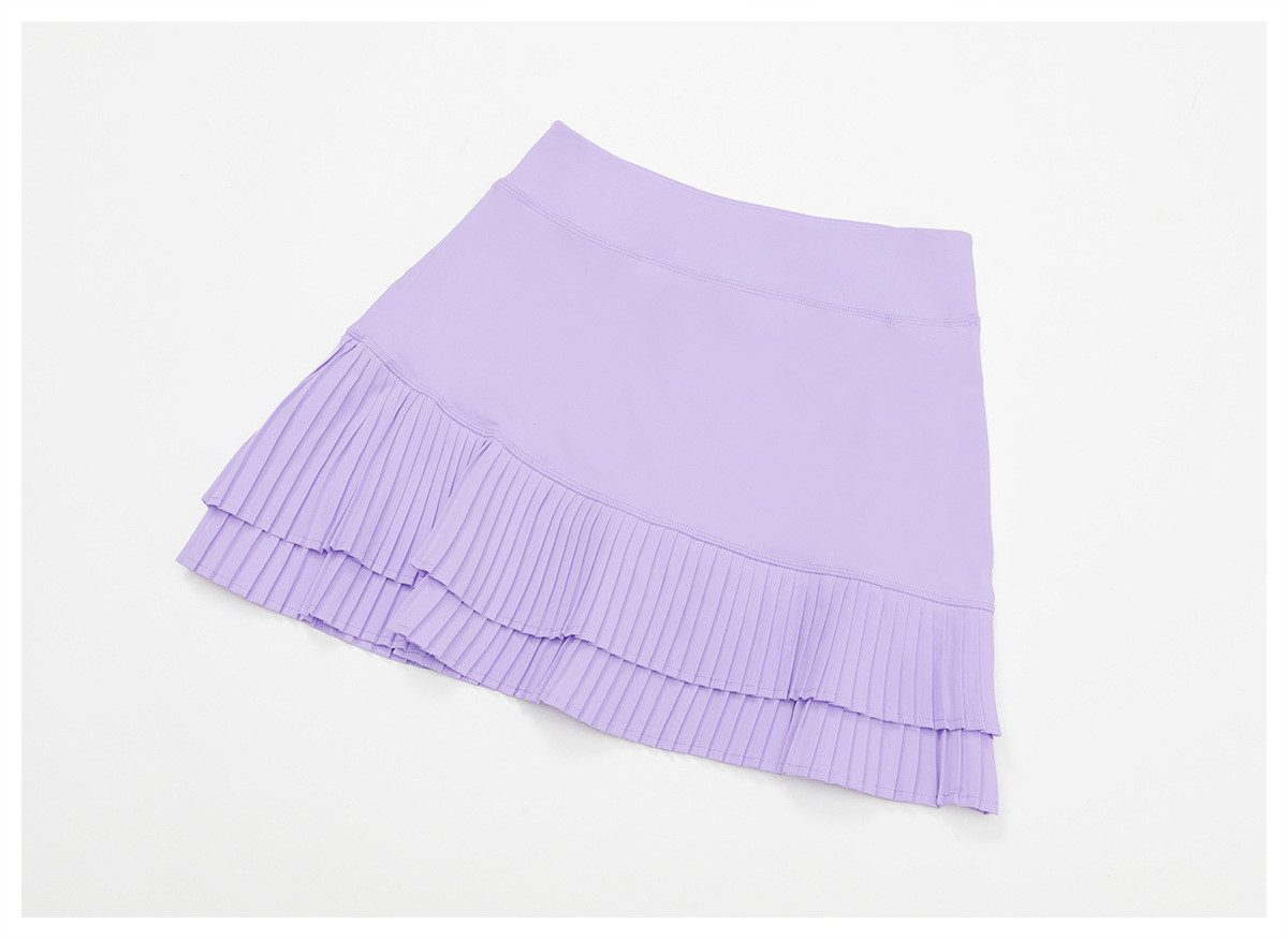 pleated hem workout skirt