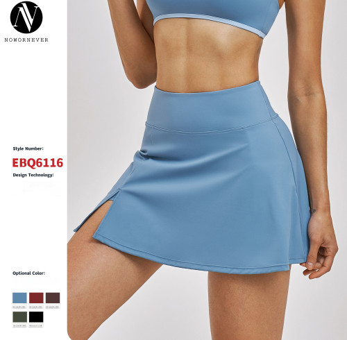 Wholesale OEM/ODM Cross-Border Naked-Feel Sports Mini Skirt - A-Line Anti-Exposure Base Layer Tennis & Running Shorts - Style 6116 for Activewear Brands & Importers