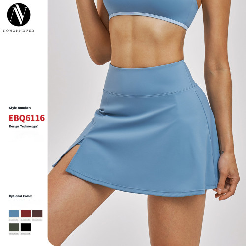 Wholesale OEM/ODM Cross-Border Naked-Feel Sports Mini Skirt - A-Line Anti-Exposure Base Layer Tennis & Running Shorts - Style 6116 for Activewear Brands & Importers