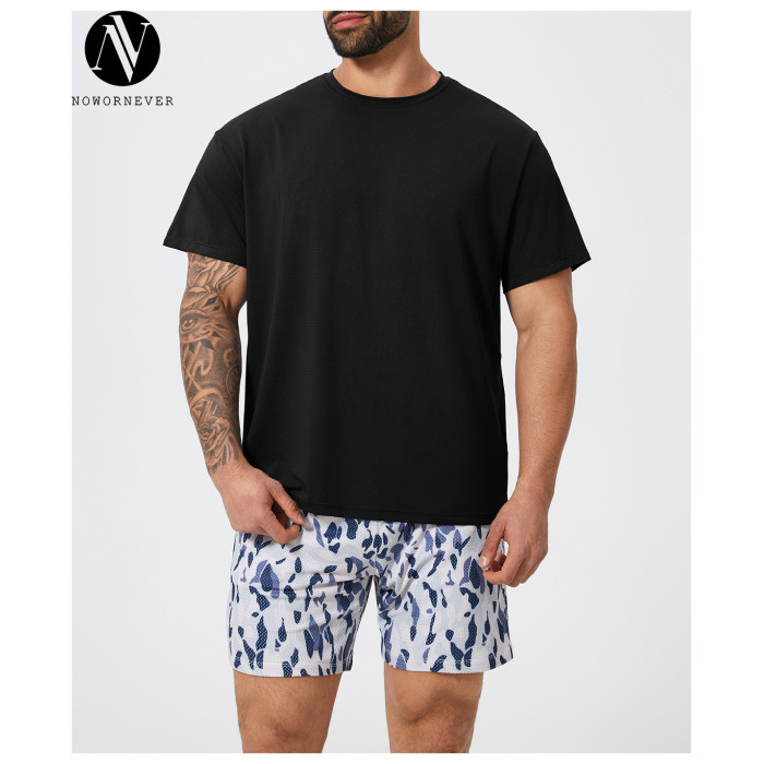 OEM & ODM Men's Soft Breathable Moisture Wicking Sports T-Shirt 1094 | Retro Crew Neck Tee for Running & Outdoor Sports - Wholesale Activewear Solutions