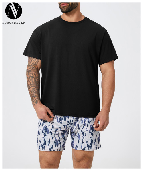 OEM & ODM Men's Soft Breathable Moisture Wicking Sports T-Shirt 1094 | Retro Crew Neck Tee for Running & Outdoor Sports - Wholesale Activewear Solutions