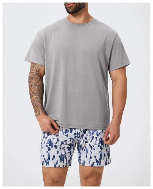 OEM & ODM Men's Soft Breathable Moisture Wicking Sports T-Shirt 1094 | Retro Crew Neck Tee for Running & Outdoor Sports - Wholesale Activewear Solutions