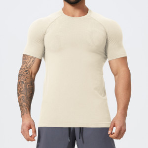 OEM & ODM Men's Seamless Muscle Fit Sports T-Shirt 1058 | Premium Athletic Short Sleeve for Gym, Training, Basketball & Running - Bulk Wholesale Available