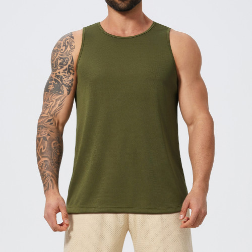 Custom Men's Breathable Mesh Muscle Fitness Tank Top 1066 - OEM & ODM Available | Quick Dry Athletic Training Vest for Basketball, Workout & Sportswear | Wholesale & Sourcing Agents Welcome