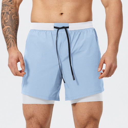 OEM Custom Men's Nylon Fitness Sports Shorts 1045 | Quick Dry Stretch Double Layer Basketball Shorts for Running & Training - Ideal for Wholesale and Sourcing Agents