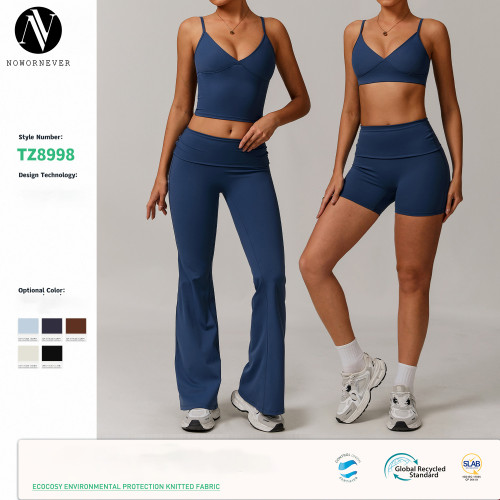 Wholesale OEM/ODM Eco-Friendly Recycled Yoga Set for Women - Casual Versatile Sports Fitness Wear, Running Gear, Style 8998 | Partner with Us for Bulk Sourcing