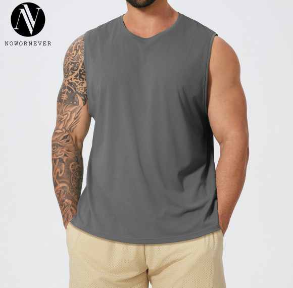 Men's Slim Fit Fitness Tank Top DBX1037 - OEM & ODM Summer Sleeveless Vest for Running & Workout | Perfect for Wholesale & Sourcing Agents | Customizable Activewear for Sports and Gym