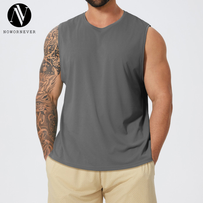Men's Slim Fit Fitness Tank Top DBX1037 - OEM & ODM Summer Sleeveless Vest for Running & Workout | Perfect for Wholesale & Sourcing Agents | Customizable Activewear for Sports and Gym
