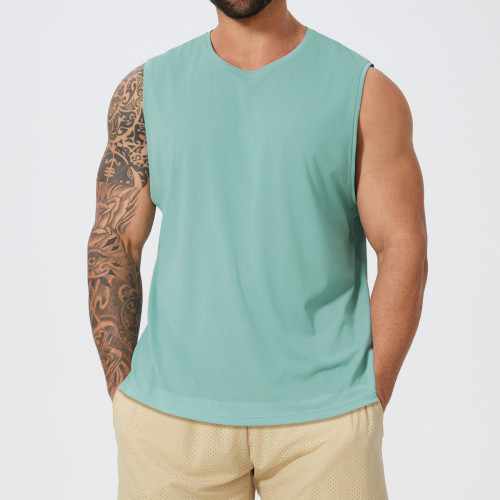 Men's Slim Fit Fitness Tank Top DBX1037 - OEM & ODM Summer Sleeveless Vest for Running & Workout | Perfect for Wholesale & Sourcing Agents | Customizable Activewear for Sports and Gym