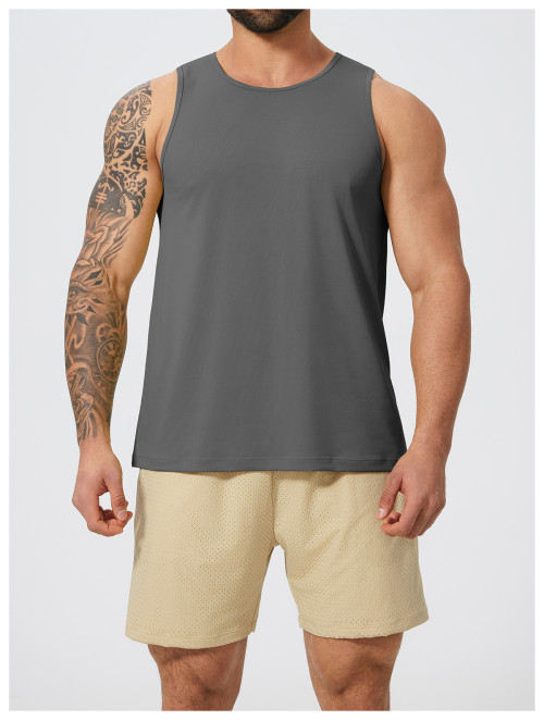 Men's Loose Breathable Quick Dry Basketball Tank Top DBX1061 | OEM & ODM Custom Thin Summer Athletic Training Vest for Wholesale & Sourcing Agents