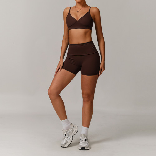 Eco-friendly recycled yoga set for women, stylish casual versatile yoga wear, running sports fitness set, style 8998.