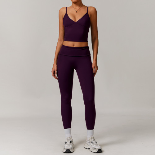 Women's Eco-Friendly Recycled Yoga Set - Stylish Casual Gym & Running Wear | OEM, ODM, Wholesale for Activewear Brands - Style 8998