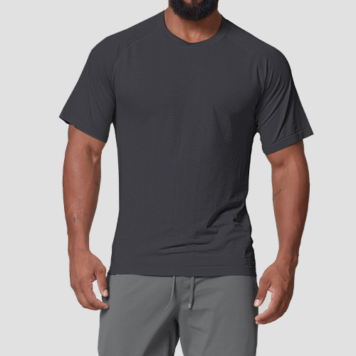 Men's Quick Dry Moisture Wicking Sports T-Shirt 1075 | OEM & ODM Available | Wholesale Short Sleeve Breathable Tee for Outdoor Running & Fitness Training