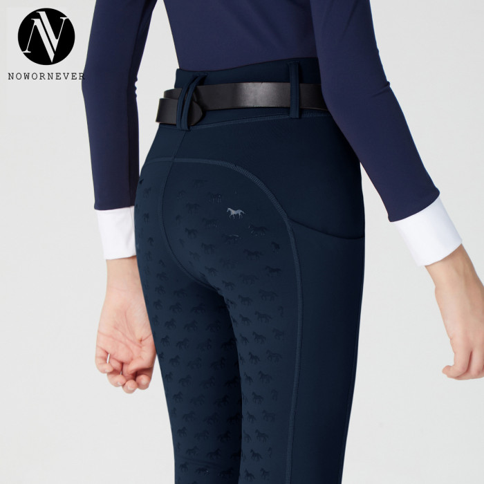 OEM & ODM Kids Full Seat Silicone Riding Breeches - Non-Slip, Wear-Resistant, High Waist Competition Pants with Pockets for Equestrian Wear