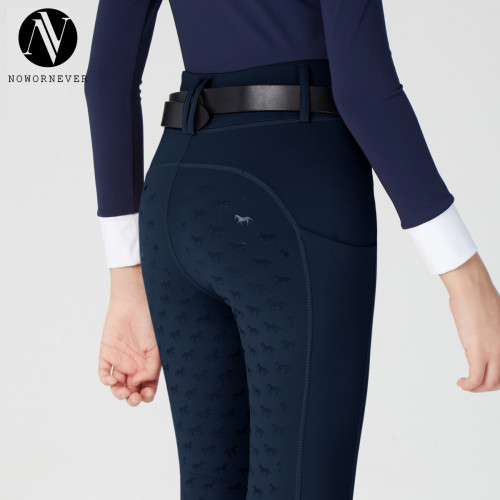 OEM & ODM Kids Full Seat Silicone Riding Breeches - Non-Slip, Wear-Resistant, High Waist Competition Pants with Pockets for Equestrian Wear
