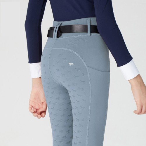 OEM & ODM Kids Full Seat Silicone Riding Breeches - Non-Slip, Wear-Resistant, High Waist Competition Pants with Pockets for Equestrian Wear