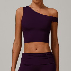 Activewear OEM & ODM: 9207 Clearance Recycled Yoga Tank Top & Asymmetric One-Shoulder Sports Bra - Wholesale Opportunities for Brands and Sourcing Agents