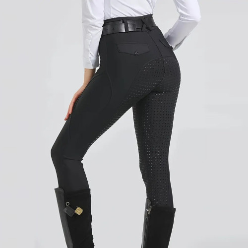 Wholesale Elastic Equestrian Pants - Item No. F126, Outdoor Riding Gear Breeches, Summer Riding Tight Trousers, OEM & ODM Available for Brands and Retailers