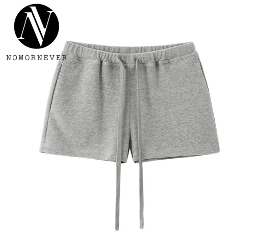 OEM & ODM Drawstring Sports Shorts - Item No. 1708GS25, 25 Spring Summer Solid Color Low Waist Ultra Short Shorts for Women - Perfect for Activewear & Gym Fitness Wear