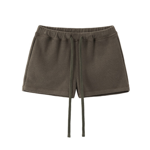 OEM & ODM Drawstring Sports Shorts - Item No. 1708GS25, 25 Spring Summer Solid Color Low Waist Ultra Short Shorts for Women - Perfect for Activewear & Gym Fitness Wear