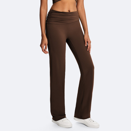 Eco-Friendly Recycled Yoga Pants - Outdoor Straight Leg Sportswear for Running, Dance & Pilates | OEM & ODM Services for Activewear Wholesale Clients