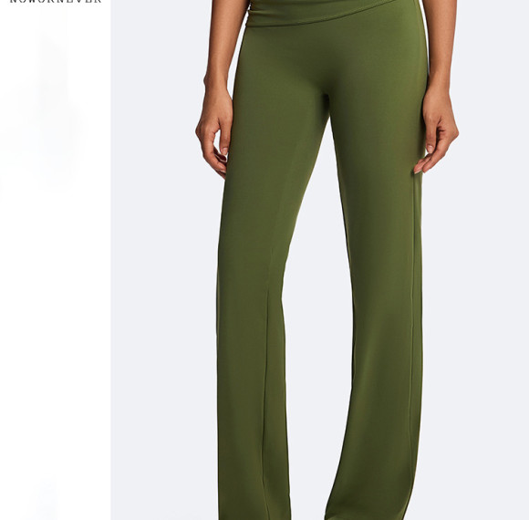 Eco-Friendly Recycled Yoga Pants - Outdoor Straight Leg Sportswear for Running, Dance & Pilates | OEM & ODM Services for Activewear Wholesale Clients