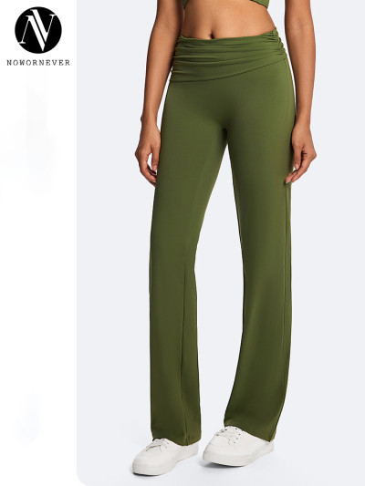 Eco-Friendly Recycled Yoga Pants - Outdoor Straight Leg Sportswear for Running, Dance & Pilates | OEM & ODM Services for Activewear Wholesale Clients