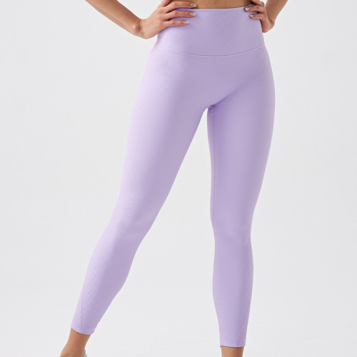 Premium Eco-Friendly Ribbed Yoga Leggings - No Camel Toe Running Workout Pants for Fitness | OEM, ODM, and Wholesale Activewear Solutions