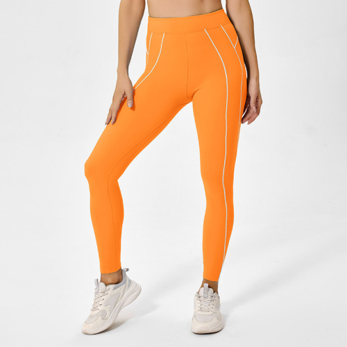 OEM & ODM Women's Color Block Yoga Set | Eco-Friendly High Waist Slim Fit Workout Outfit | Wholesale European & American Style Tight Sports Suit for Gym and Fitness