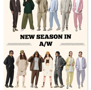 OEM & ODM Men's Streetwear Heavyweight 400G French Terry Set - Dopamine Hooded Zip Up Jacket & Sweatpants | Wholesale, Sourcing Agents, Activewear Manufacturing