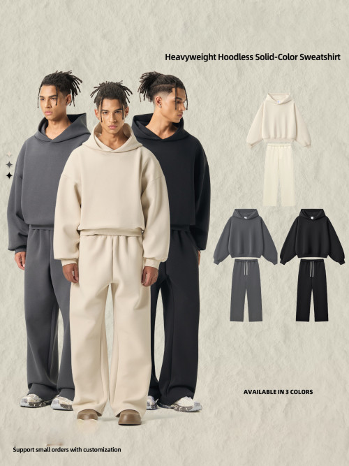 Men's Boxy Fit Tracksuit Set | M8317-K7317 | OEM, ODM, Wholesale | Comfortable 350G Hoodie & Sweatpants | American Style Streetwear for Activewear Manufacturers & Sourcing Agents