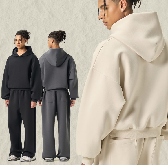 Men's Boxy Fit Tracksuit Set | M8317-K7317 | OEM, ODM, Wholesale | Comfortable 350G Hoodie & Sweatpants | American Style Streetwear for Activewear Manufacturers & Sourcing Agents