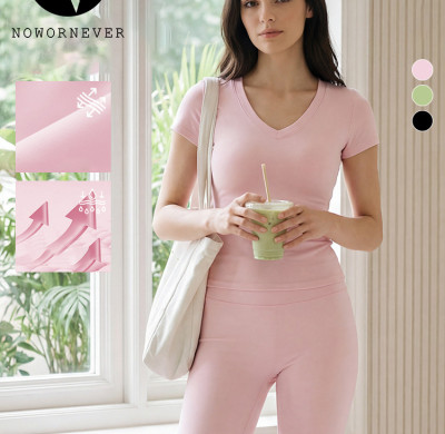 Women's Slim Yoga Set in Eco-Friendly Fabric | High Waist Butt Lifting Fitness Pants | OEM and ODM Wholesale Sourcing Agents for Casual Outdoor Activewear