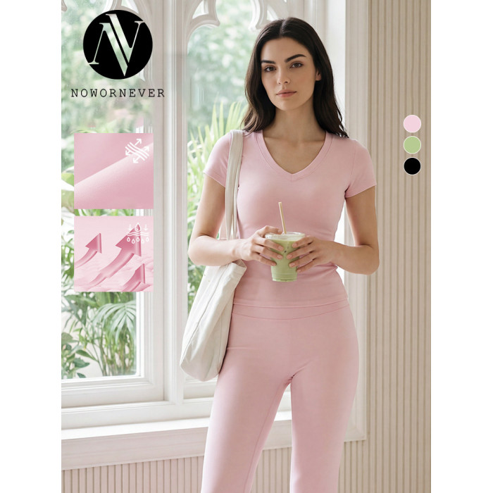 Women's Slim Yoga Set in Eco-Friendly Fabric | High Waist Butt Lifting Fitness Pants | OEM and ODM Wholesale Sourcing Agents for Casual Outdoor Activewear