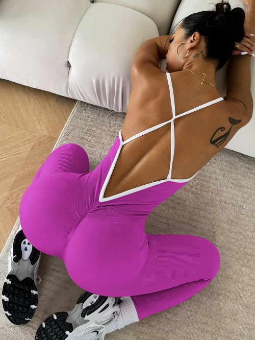 Customizable Women's Solid Color Slim Fit Bodysuit - OEM & ODM One Piece Shorts for Yoga, Running & Fitness | Wholesale Activewear Solutions for Bulk Buyers