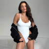 OEM & ODM Women's 2026 New European Style Backless One Piece Swimsuit - Item No. J11036, Spaghetti Strap Bandeau Slim Fit Bathing Suit for Wholesale, Sourcing Agents & Private Label