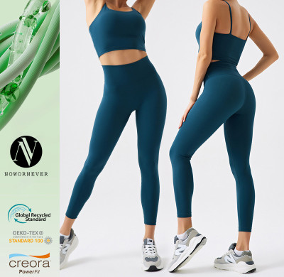 Wholesale Women's Eco-Friendly Recycled Fabric Beauty Back Yoga Set | Slim Fit Sports Fitness Outfit for Running - OEM & ODM Solutions Available